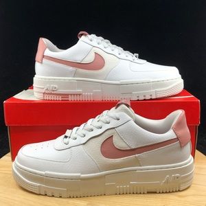Nike Air Force 1 Pixel Summit White Rust Pink CK6649-103 Women's Size 10